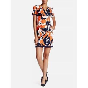 Trina‎ Turk Museum Paisley Floral Retro Bold Colorful Mini Shift Dress Size 0